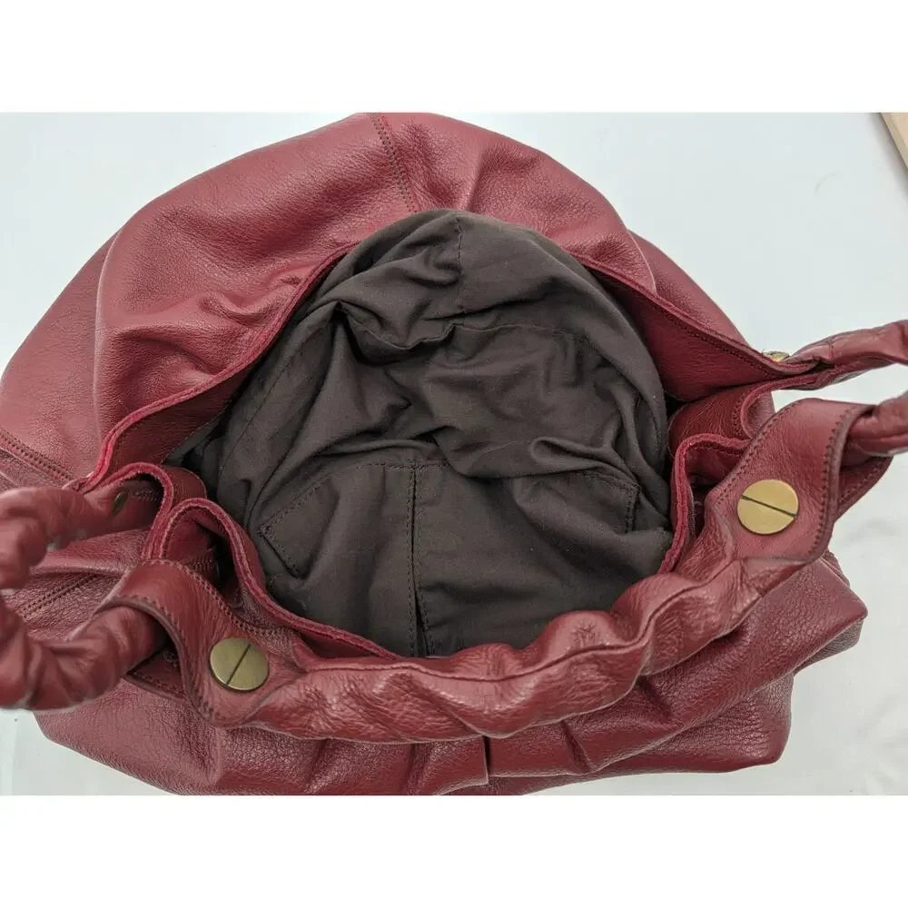 Vintage Lucky Brand Leather Boho Shoulder Handbag Hobo Hippie Festival Career